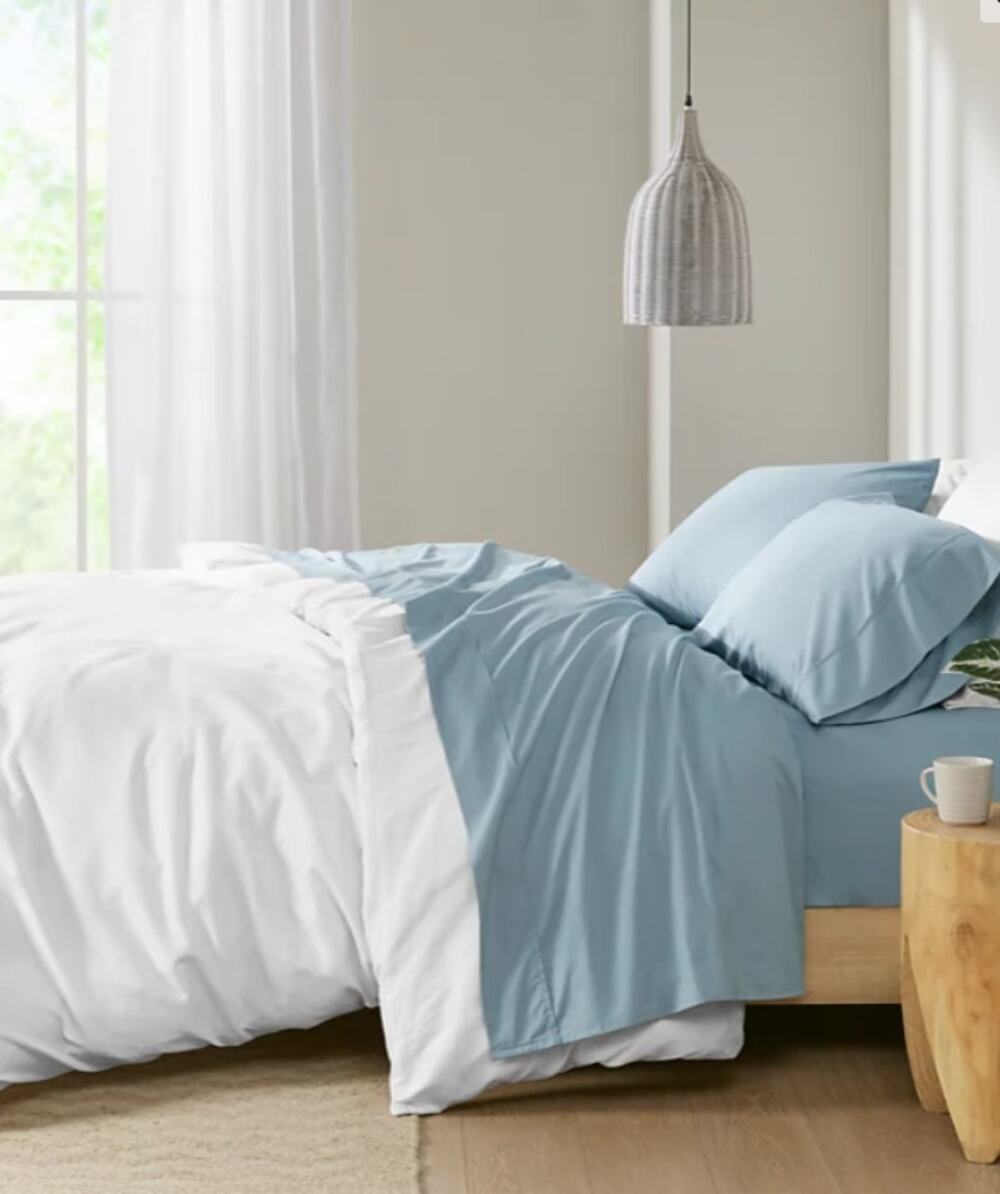 Madison Park Peached Cotton Percale 4-Pc. Sheet Set, Queen